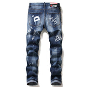 men jeans famous D2 Men slim jeans pants mens denim trousers zipper blue hole Pencil Pants null