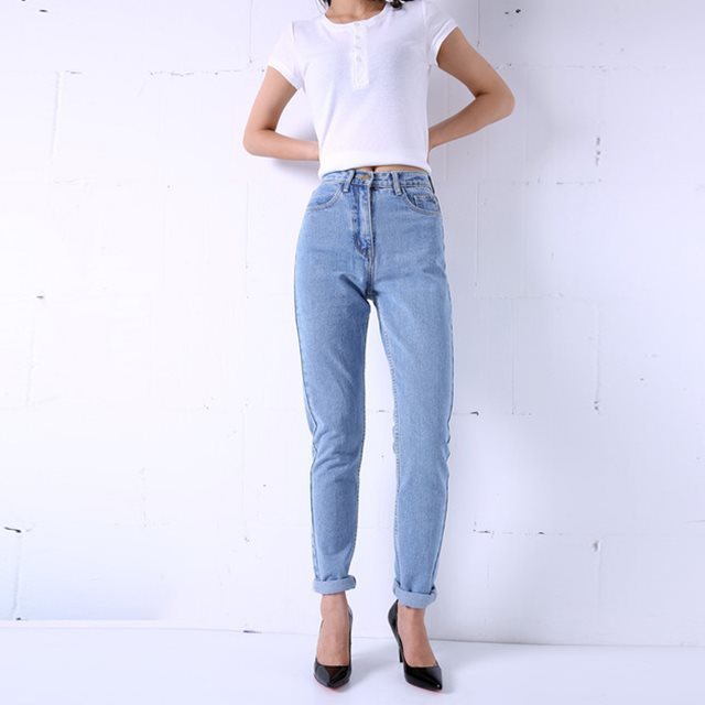 Harem Pants Vintage High Waist Jeans Woman Boyfriends null