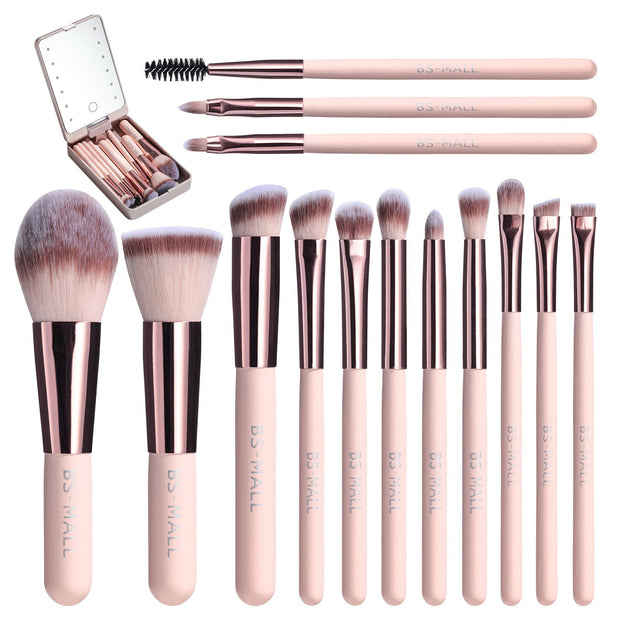 Rechargeable Luminous Mirror Portable Makeup Brush Suit null