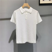 Summer New All-matching Lapel T-shirt Men null