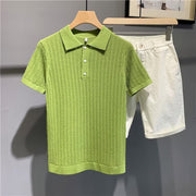 Summer New All-matching Lapel T-shirt Men null