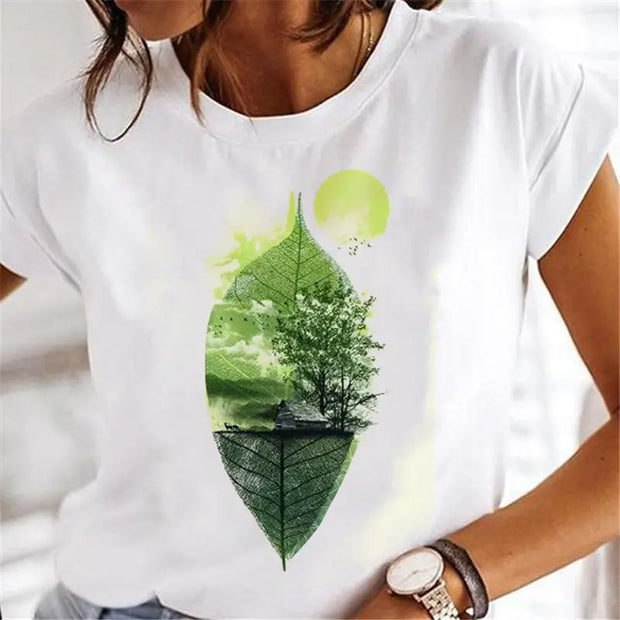 Women Dandelion T-shirts Fashion Clothing Cartoon Clothes Wa null