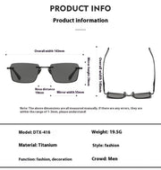 UV-proof Pure Titanium DTX416 With Myopic Glasses Option Fashionable Polarized Sunglasses For Women null