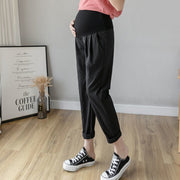 Spring And Autumn Maternity Trousers Wear Linen Casual Cropped Trousers null