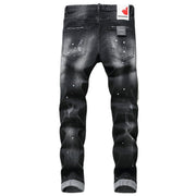 men jeans famous D2 Men slim jeans pants mens denim trousers zipper blue hole Pencil Pants null