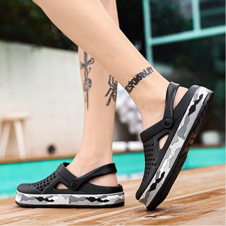 Summer Sandals With Baotou Non-Slip Slippers Thick-Soled Beach Shoes Outside The Hole Shoes null